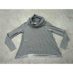 Free‎ People Beach Pullover Womens Large Gray Cowl Neck Two Body Casual